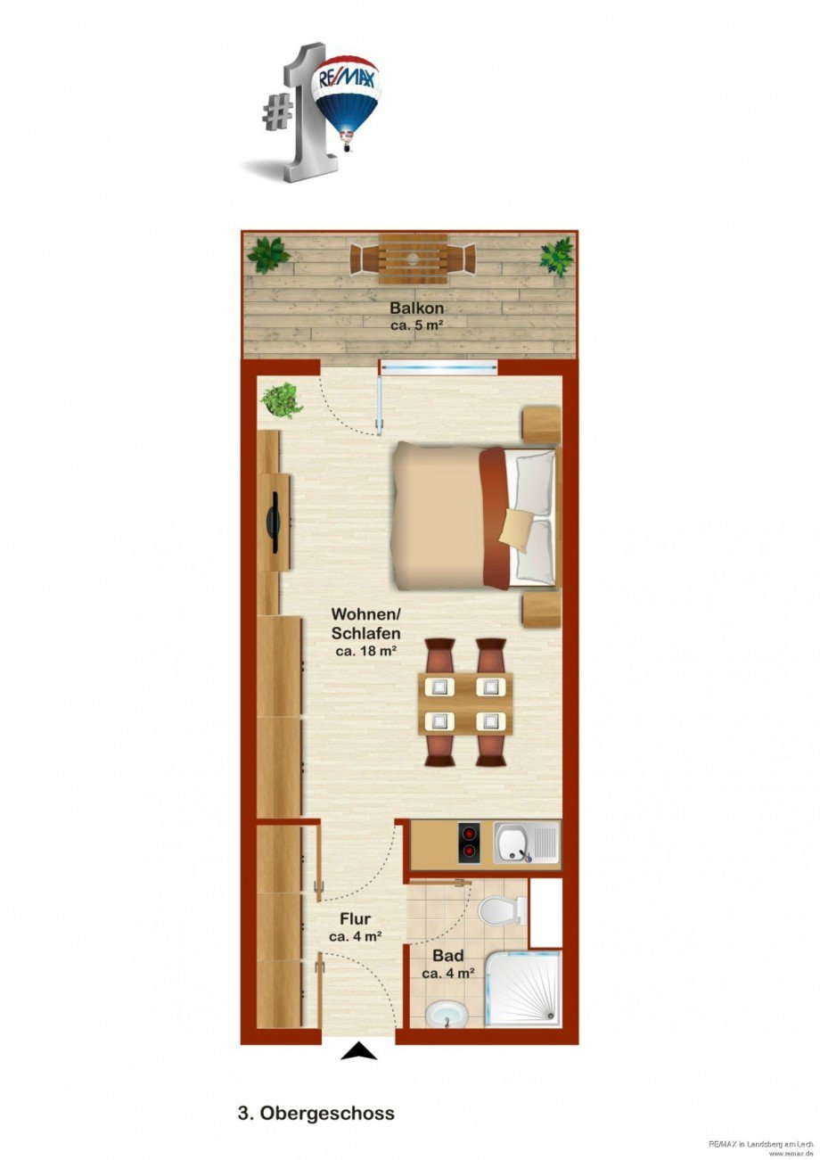 Grundriss Etagenwohnung Augsburg