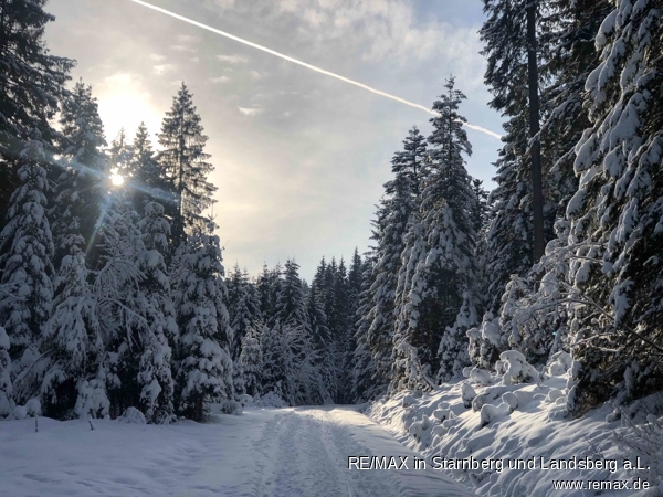 Umfeld Winter Einfamilienhaus Apfeltrach