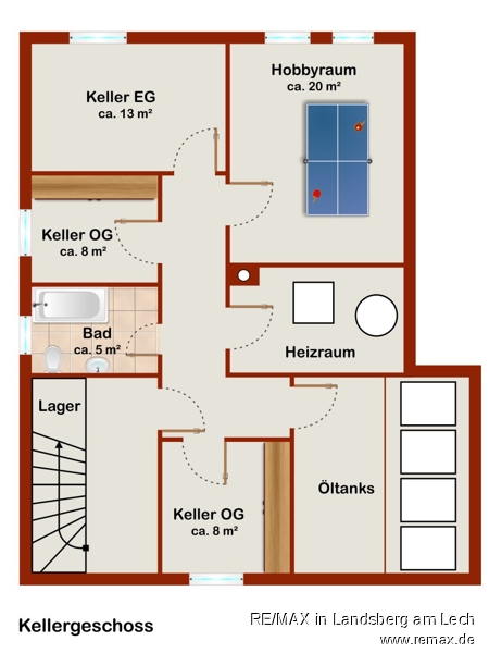 Grundriss KG Skizze Mehrfamilienhaus Scheuring