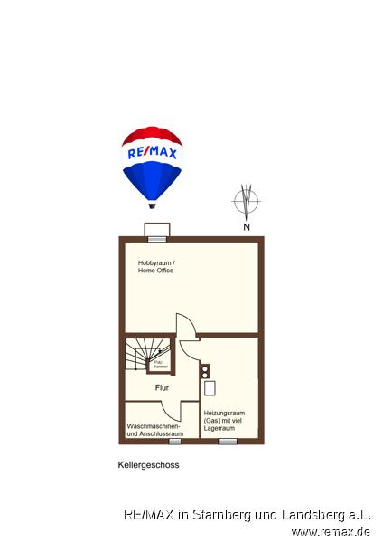 Klassisches Reihenhaus mit viel Platz und durchdachtem Grundriss: Untergeschoss mit Hobbyraum und Heizungskeller Reihenmittelhaus Unterschlei�heim