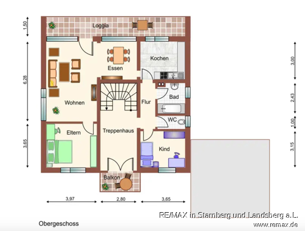 Grundriss OG Etagenwohnung Schiltberg