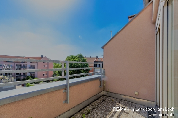 Blick vom Balkon nach S�den Maisonettewohnung N�rnberg