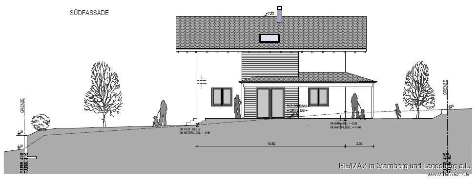 PSc-1185_EFH-Planung_SUED-Ansicht_Screenshot 2026-01-02 153250 Wohngrundst�ck Jettingen-Scheppach / Freihalden