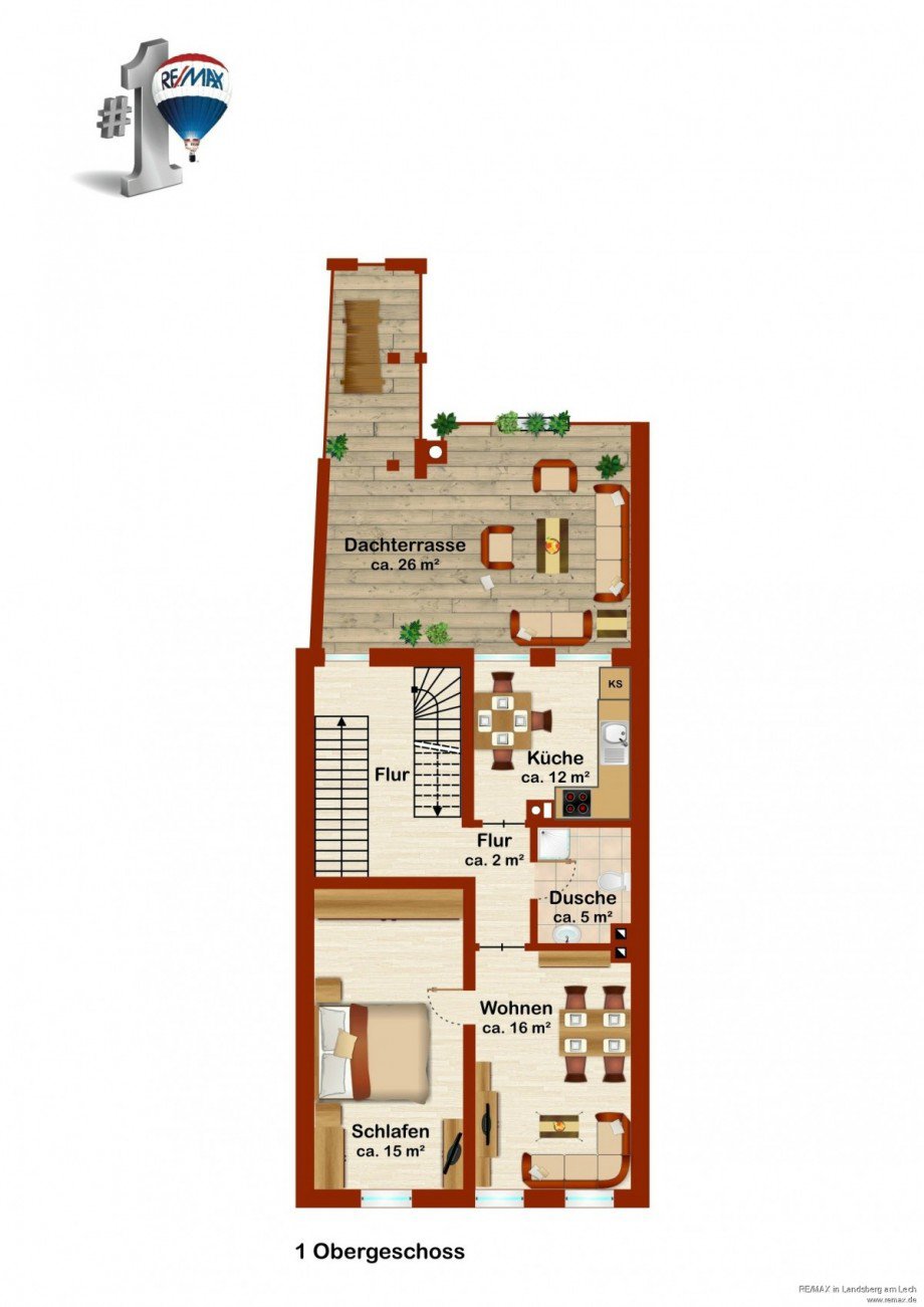 Grundriss 1. OG Einfamilienhaus Landsberg