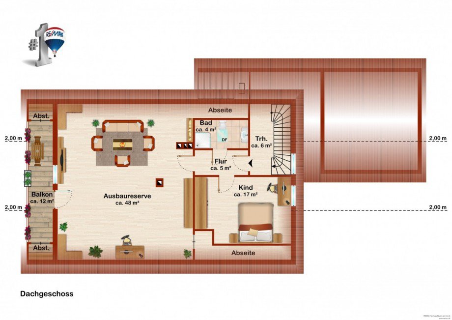 Grundriss DG Einfamilienhaus Finning / Entraching