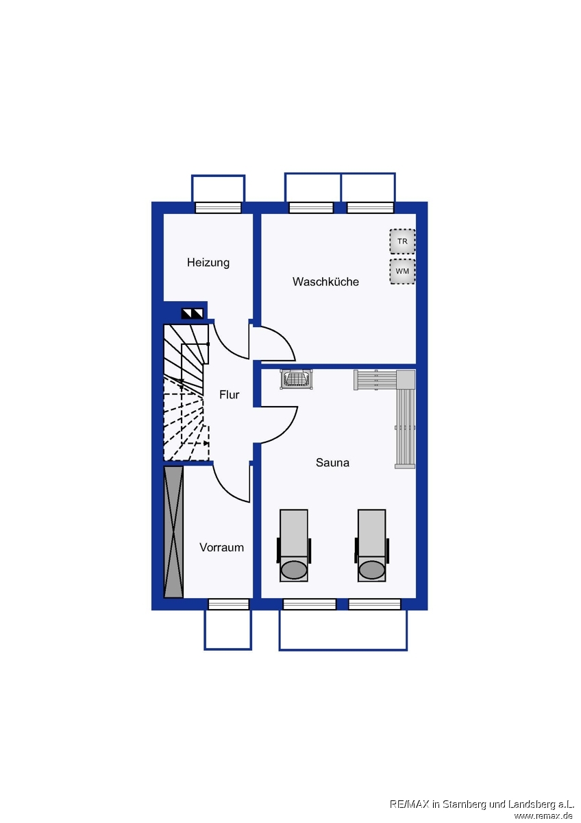 Grundriss KG Skizze Reihenmittelhaus M�nchen