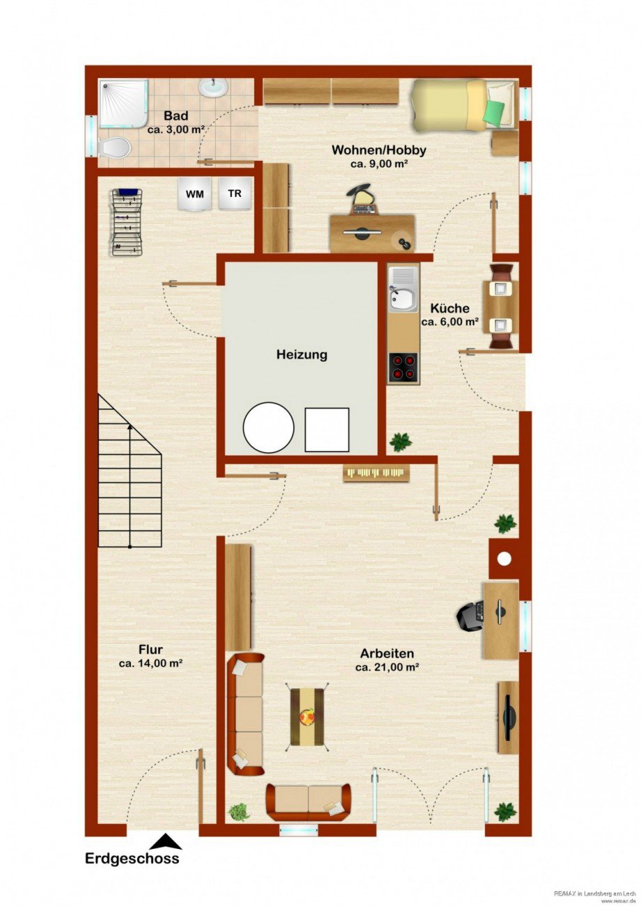 Grundriss EG Einfamilienhaus Landsberg