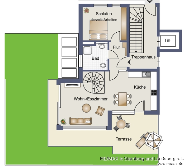 Grundriss EG Skizze Erdgeschosswohnung M�nchen