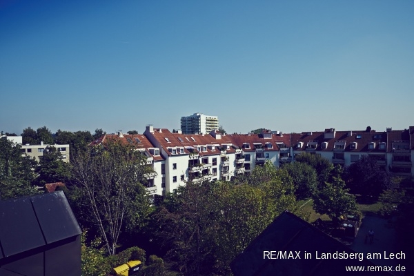 Blick vom Schlafzimmer nach Nord-Osten Maisonettewohnung Augsburg