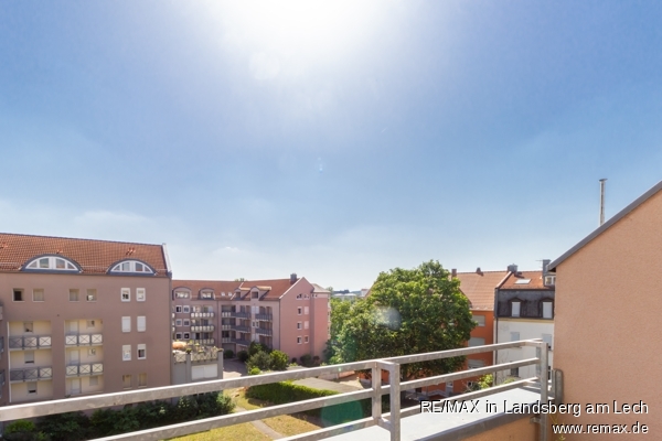 Blick vom Balkon nach S�den Maisonettewohnung N�rnberg