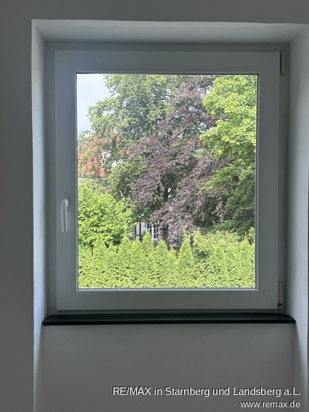 Ausblick von K�che Etagenwohnung Landsberg