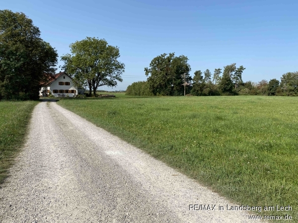 Zufahrt von der Landstrasse Einfamilienhaus Hurlach