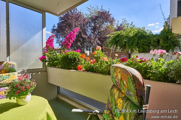 Balkon Erdgeschosswohnung Stadtbergen