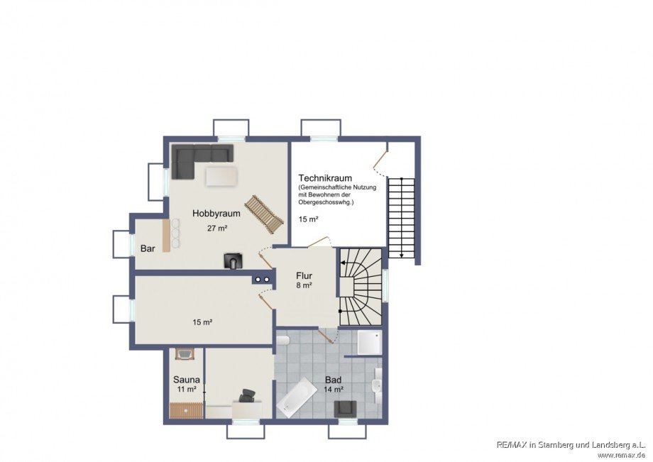 Keltenstr - Grundriss_Untergeschoss Erdgeschosswohnung Scheuring