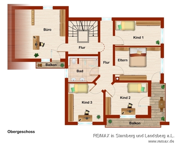 Grundrisse OG Skizze Einfamilienhaus Hurlach