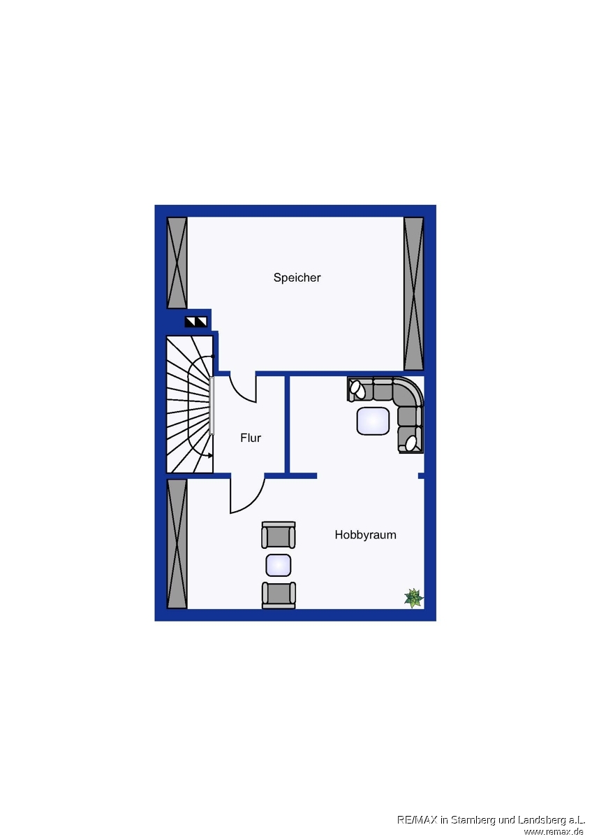 Grundriss DG Skizze Reihenmittelhaus M�nchen
