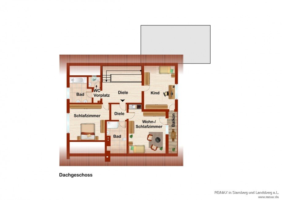 Grundriss DG Skizze Einfamilienhaus T�rkheim