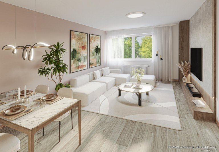 Wohnen M�nchen Etagenwohnung Hochparterre Wohnen im Gr�nen - Parkstadt Solln