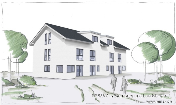 Bebauungsvorschlag: Bebauung mit Keller, EG, OG und DG m�glich Wohngrundst�ck Pfeffenhausen / Ludmannsdorf