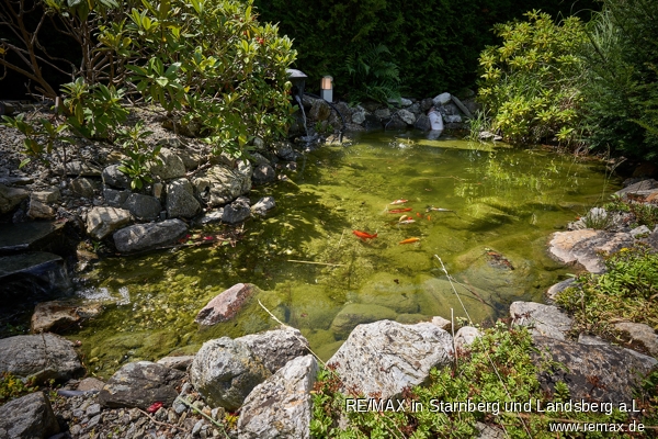 Teich Einfamilienhaus Hurlach