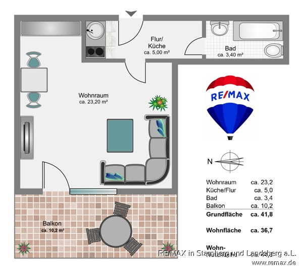 GrundRiss_PSc-1008_ETW_1Zi_WestPark_GrundRiss Etagenwohnung M�nchen / Westpark