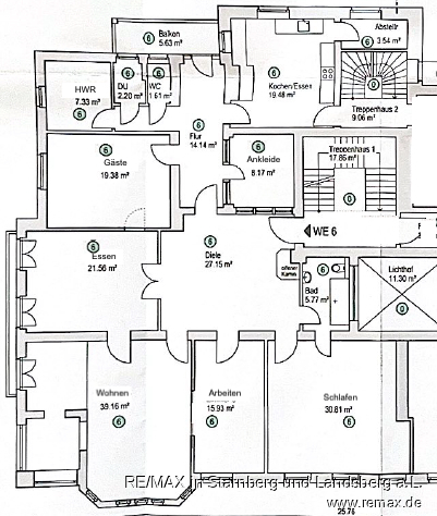 Grundriss Etagenwohnung W�rzburg