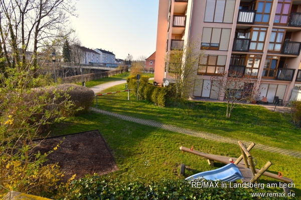 Blick vom Balkon Etagenwohnung Landsberg