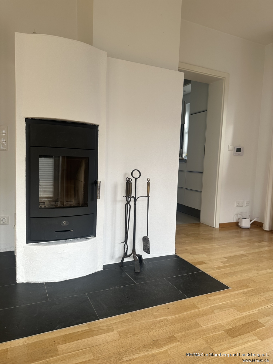 Wohnzimmer Kamin Einfamilienhaus Gr�felfing