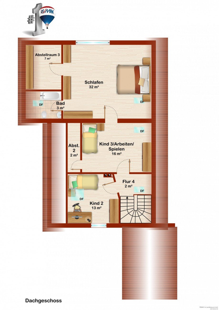 Dachgeschoss Einfamilienhaus Aindling
