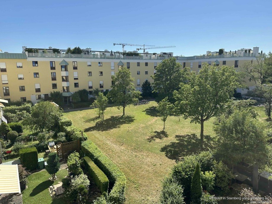 Ausblick vom Balkon Etagenwohnung M�nchen