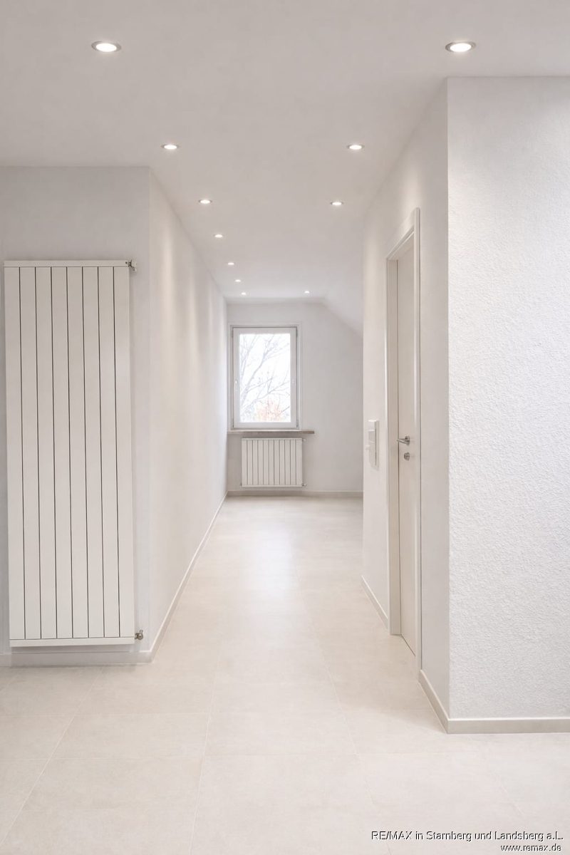 Diele und K�che nach Fertigstellung Animation Dachgeschosswohnung Thaining
