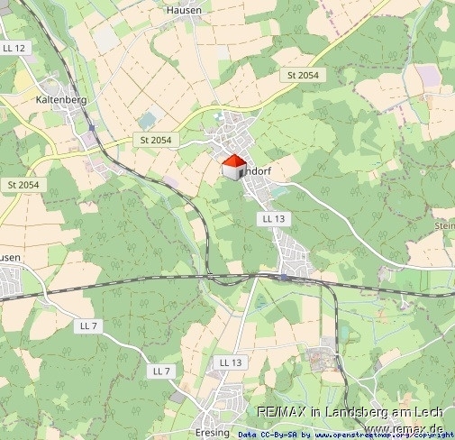 Lage im Ort Wohngrundst�ck Geltendorf