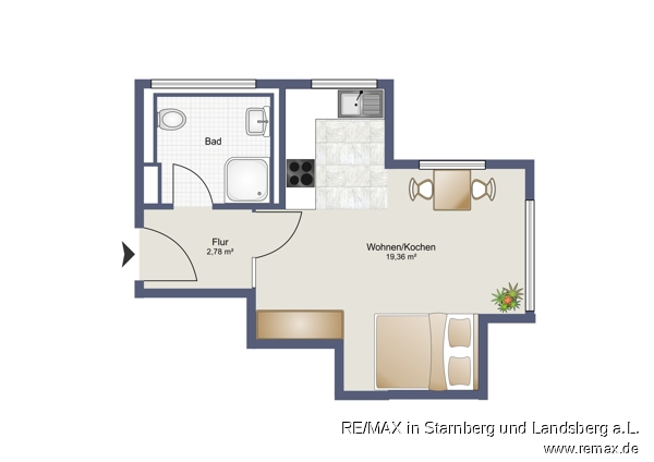 Grundriss Skizze Etagenwohnung M�nchen
