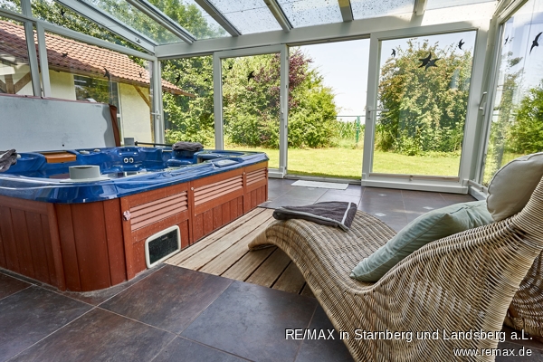 Wellness Wintergarten Einfamilienhaus Hurlach