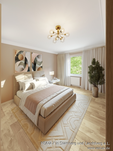 OG Wohnung Schlafen - digital eingerichtet Haus Maulbronn