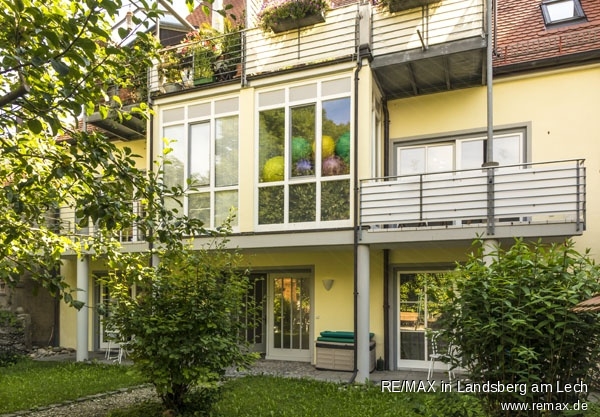 Gartenfassade Etagenwohnung Schongau