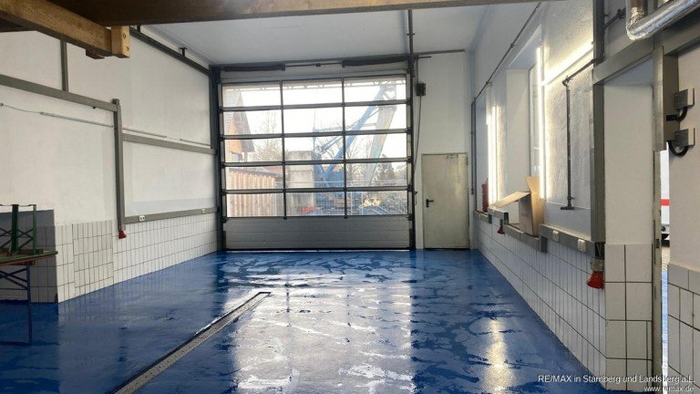 Werkstatt mit gro�em Rolltor Wiedergeltingen Werkstatt 4km westlich von Buchloe: Werkstatt / Halle, offene B�rofl�che,Hobbyraum,Lager,Unterstellfl�che,Parken,