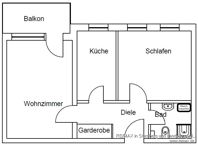 GrundRiss Etagenwohnung M�nchen / Am Hart