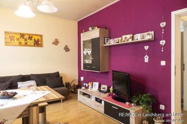 Das Wohnzimmer Etagenwohnung Augsburg