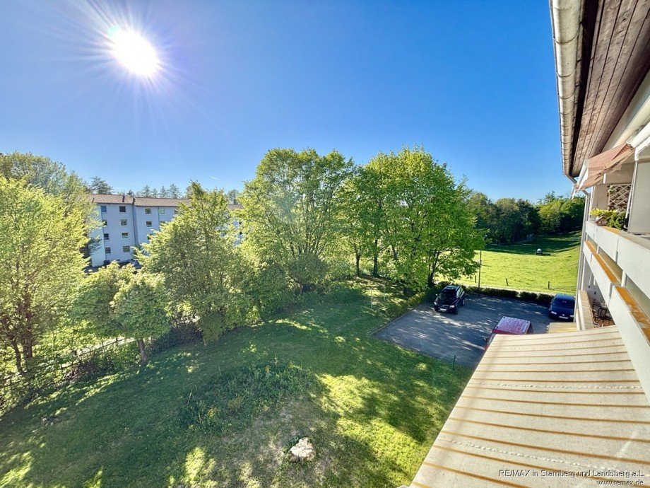 Ausblick vom Balkon Wohnung Landsberg am Lech