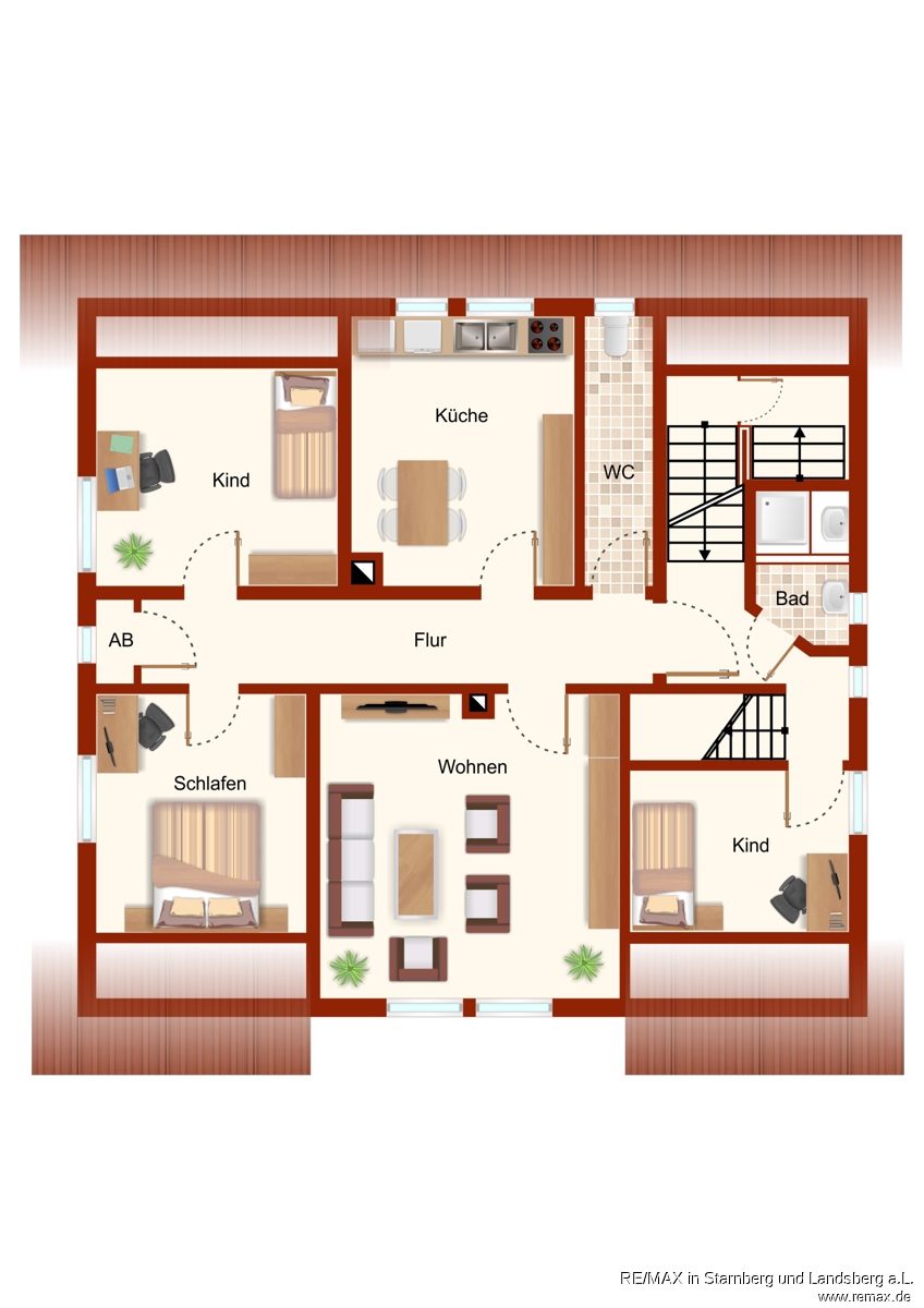 Grundriss Dachgeschoss Mehrfamilienhaus Maulbronn