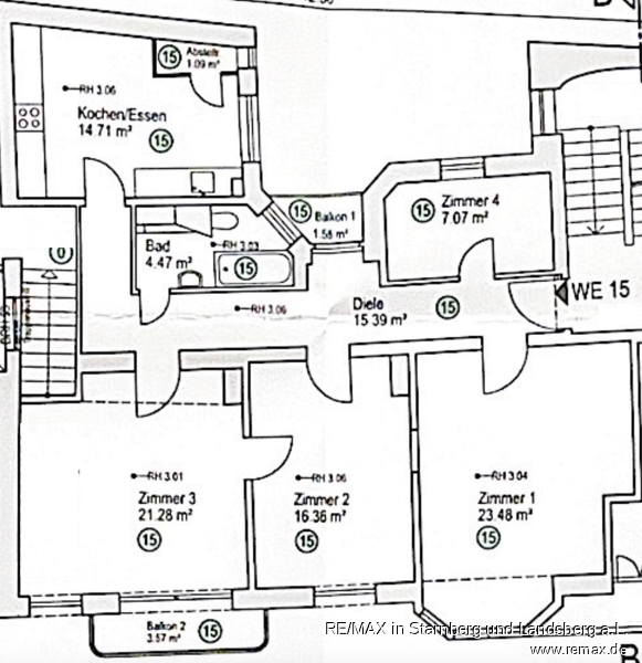 Grundriss Etagenwohnung W�rzburg