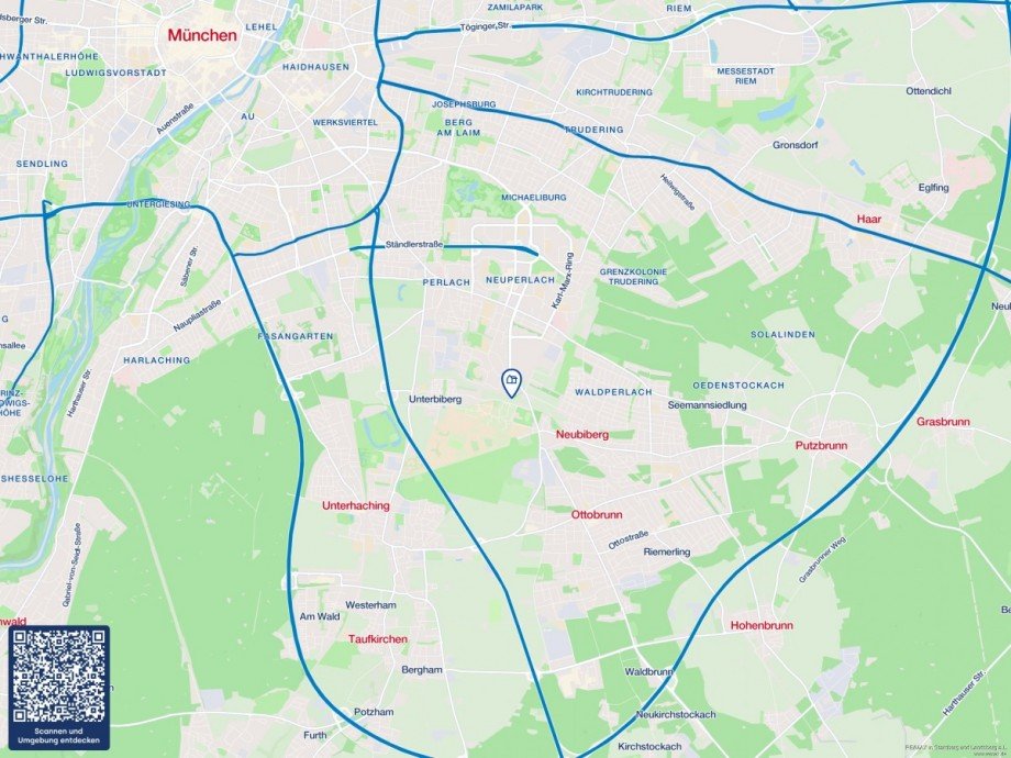 Lageplan (Makro) Etagenwohnung M�nchen
