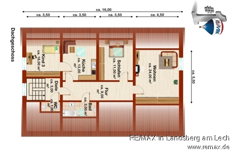 Grundriss Dachgeschoss Bauernhaus Hofstetten