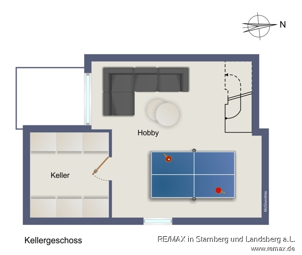 Grundriss UG Erdgeschosswohnung Weilheim in Oberbayern