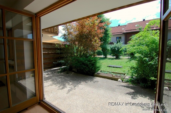 Blick aus dem Wohnzimmer Erdgeschosswohnung Schongau