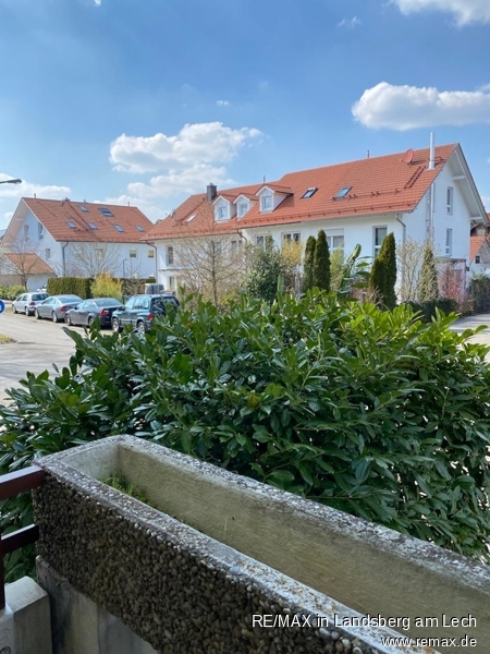 Ausblick vom Balkon Erdgeschosswohnung Gilching