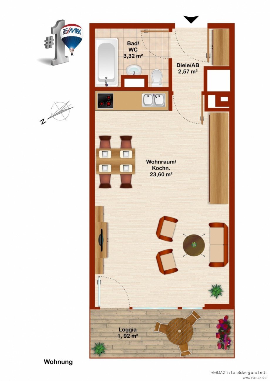 Grundriss Etagenwohnung M�nchen