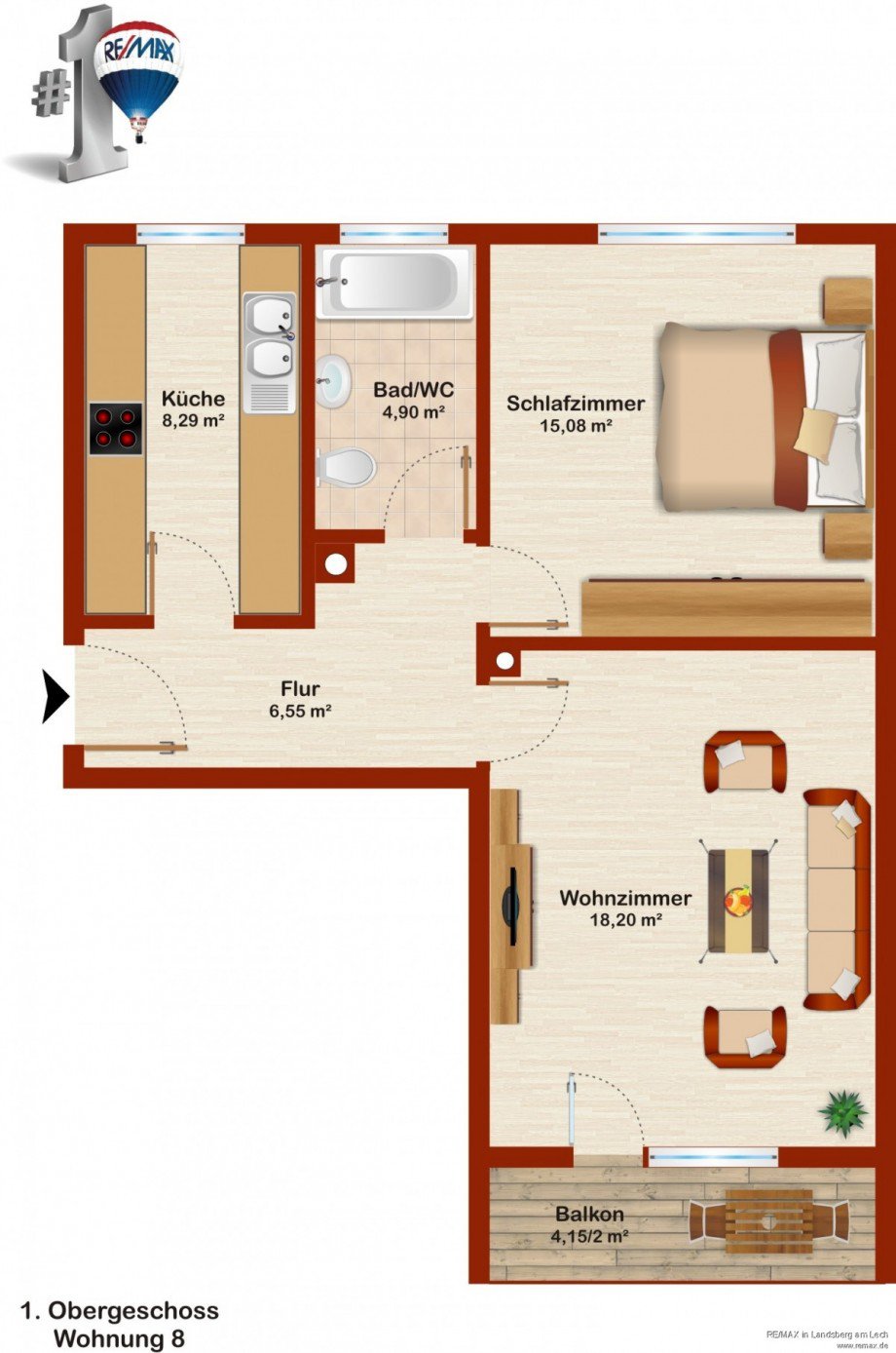 Grundriss Wohnung Etagenwohnung Augsburg