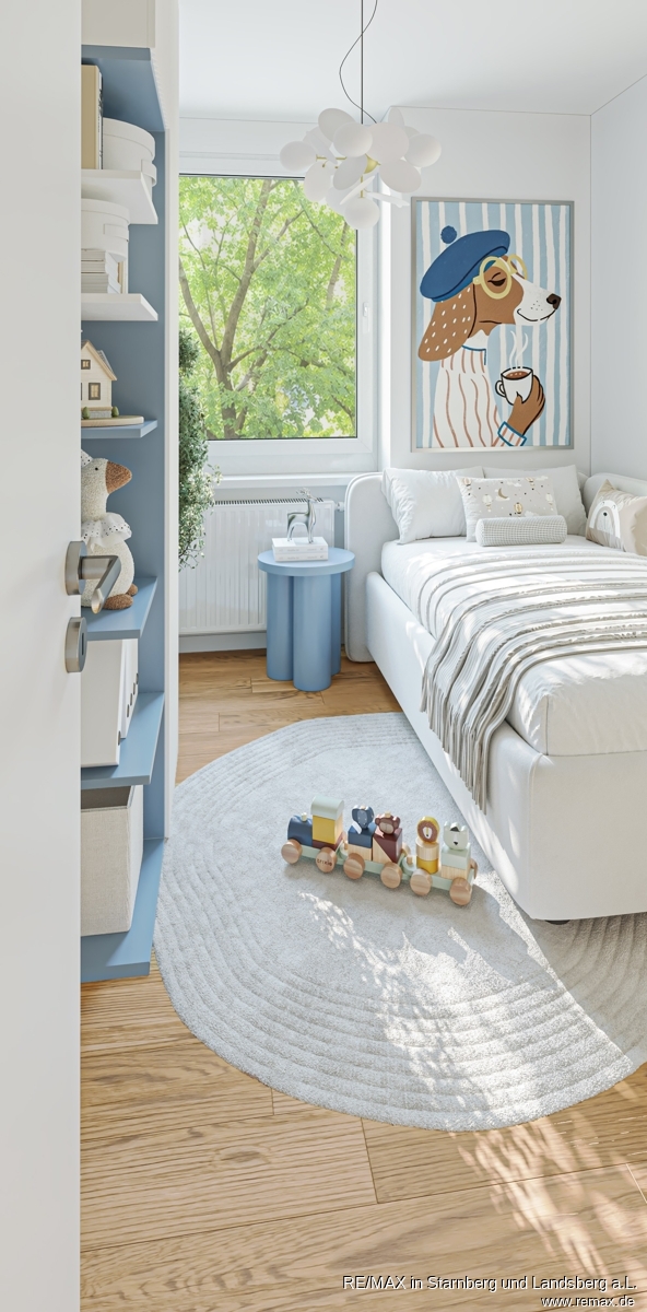 Kinderzimmer digital bearbeitet nach Modernisierung Etagenwohnung M�nchen